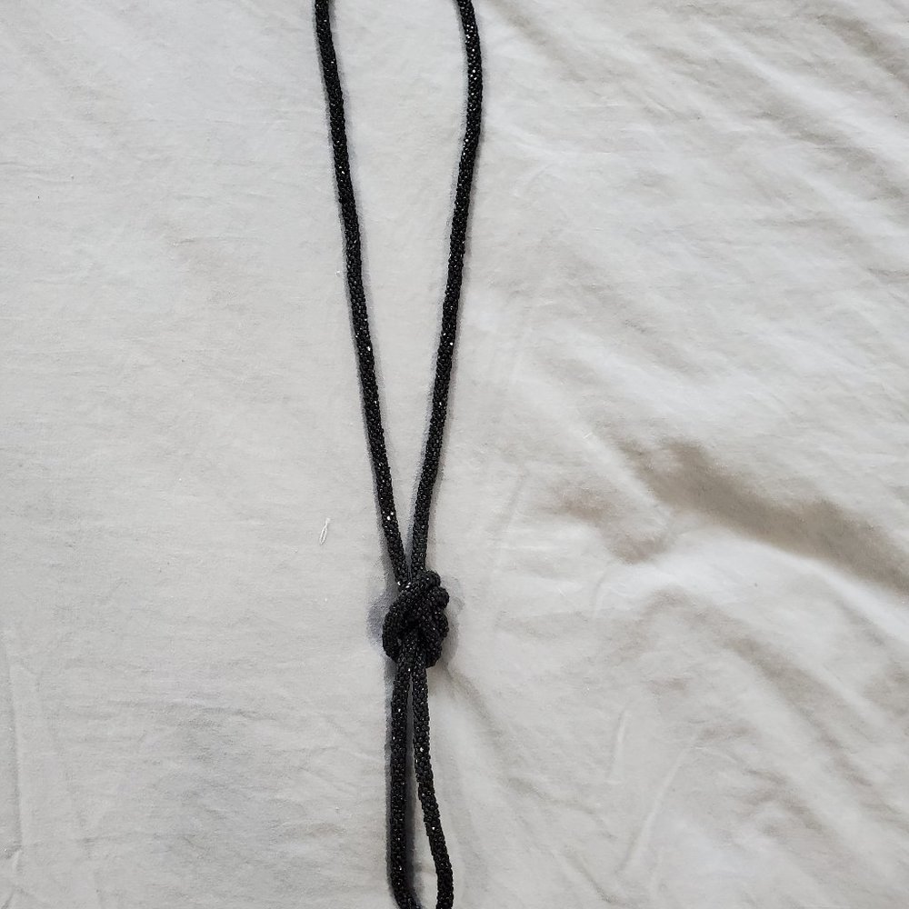 Vintage Black Beaded Necklace